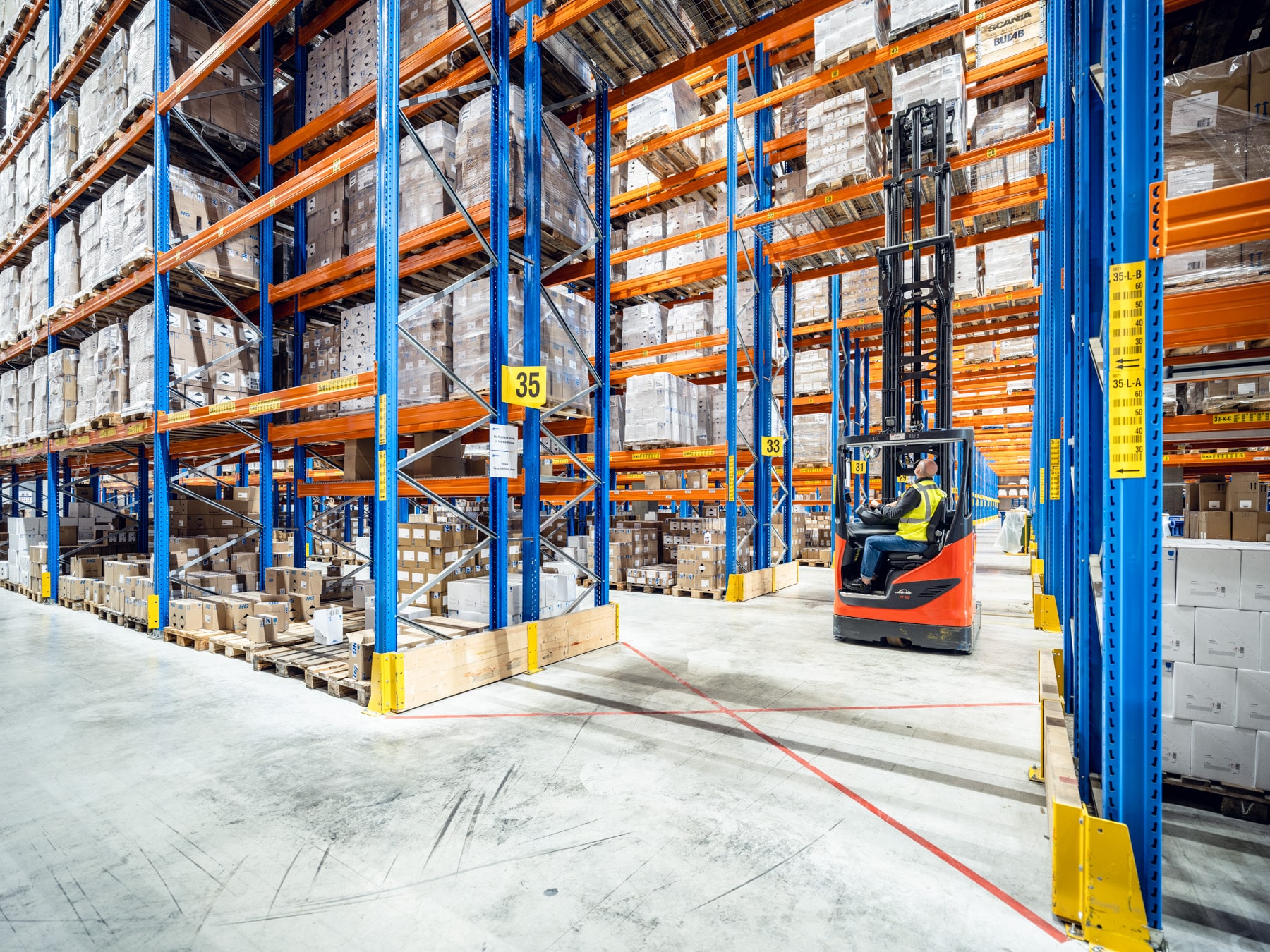Palletized goods ready to ship